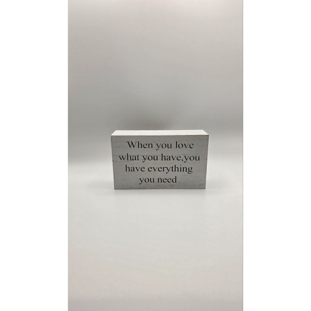 Belle Maison Everything Need Caption Art Box Sign 6x6 Farmhouse Decor
